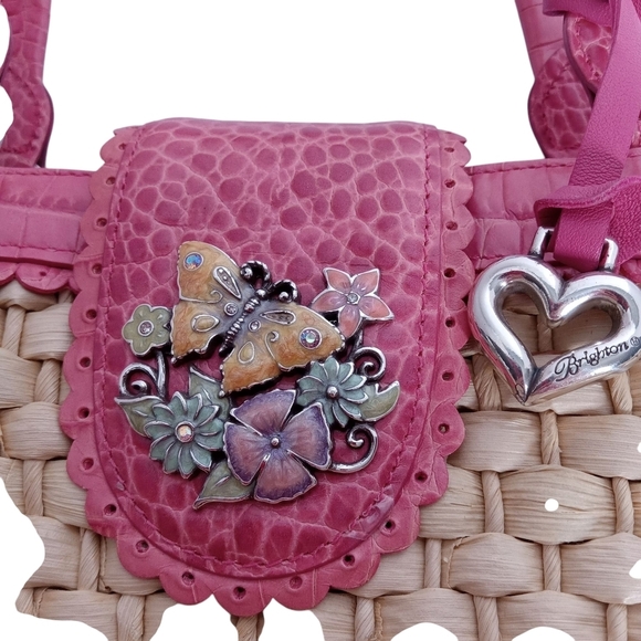 BRIGHTON STRAW BAG WITH PINK TRIM (BLOSSOM) NWT - Picture 11 of 13